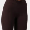 Soft Active-leggings med rynkad midja i färgen Espresso