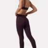 Soft Active-leggings med rynkad midja i färgen Plum