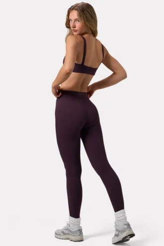 Soft Active-leggings med rynkad midja i färgen Plum