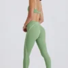 Soft Active-leggings med vridet framstycke i grönt