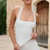 Soft Active-linne med racerback i krämfärg