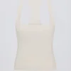 Soft Active-linne med racerback i krämfärg
