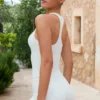 Soft Active-linne med racerback i krämfärg