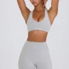 Soft Active minishorts i gråmelerat