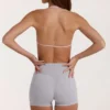 Soft Active minishorts i gråmelerat