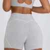 Soft Active minishorts i gråmelerat