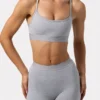 Soft Active minishorts i gråmelerat