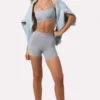 Soft Active minishorts i gråmelerat