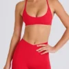 Soft Active Pocket V-Waist Mini Shorts i Strawberry Red