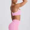 Soft Active-sport-BH med hjärtformad halsringning i babyrosa