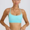 Soft Active-sport-BH med korsad rygg i aqua
