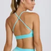 Soft Active-sport-BH med korsad rygg i aqua
