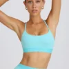 Soft Active-sport-BH med korsad rygg i aqua