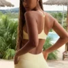 Soft Active-sport-BH med racerback i färgen Lemon