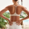 Soft Active-sport-BH med racerback i krämfärg
