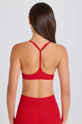 Soft Active sport-BH med racerback i Strawberry Red