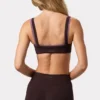 Soft Active-sport-BH med sömdetaljer i färgen Espresso