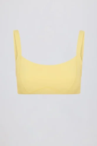 Soft Active sport-BH med sömdetaljer i färgen Lemon