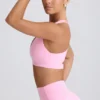 Soft Active sport-BH med V-ringning i babyrosa