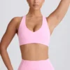 Soft Active sport-BH med V-ringning i babyrosa