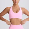 Soft Active sport-BH med V-ringning i babyrosa