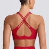 Soft Active sport-BH med V-ringning i Hot Red