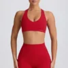 Soft Active sport-BH med V-ringning i Hot Red