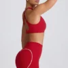 Soft Active sport-BH med V-ringning i Hot Red