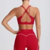 Soft Active sport-BH med V-ringning i Hot Red