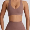 Soft Active sport-BH med V-ringning i Mocha
