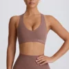 Soft Active sport-BH med V-ringning i Mocha