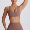 Soft Active sport-BH med V-ringning i Mocha