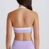 Soft Active sport-BH med vridet framsida och halterneck i lila