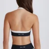 Soft Active sport-BH med vridet framsida och halterneck i svart