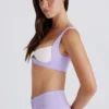 Soft Active sport-BH med vridet framstycke i lila