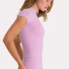 Soft Active-tröja med kvartslås i Sweet Pink