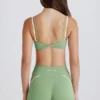 Soft Active Twist-Front Mini Shorts i grönt