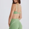 Soft Active Twist-Front Mini Shorts i grönt