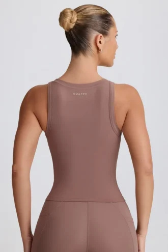 Soft Active V-ringad linne i mocha