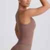 Soft Active V-ringad linne i mocha