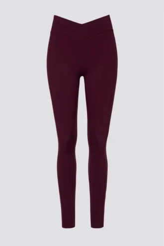 Soft Active V-Waist Leggings i burgundy