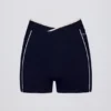 Soft Active Wrapover Contrast Mini Shorts i klassisk marinblå