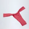 Solsona Ruched Thong Bikinibyxor i röd rutig