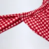 Solsona Ruched Thong Bikinibyxor i röd rutig