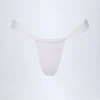 Solsona rynkad stringbikiny-underdelar i vitt