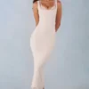 Sorelle Modal Lace-Trim Midaxi-klänning i elfenben