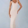 Sorelle Modal Lace-Trim Midaxi-klänning i elfenben