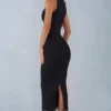Sorelle Modal Lace-Trim Midaxi-klänning i svart