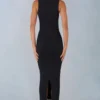 Sorelle Modal Lace-Trim Midaxi-klänning i svart