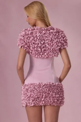 Soretta kort bolero i blushrosa